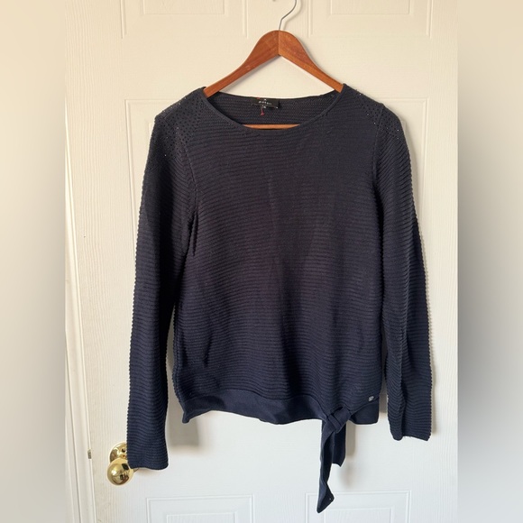 Monari made in Italy blue soft cotton pullover wool sweater size 6 - Picture 5 of 12